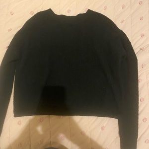 Black boxy soft sweater